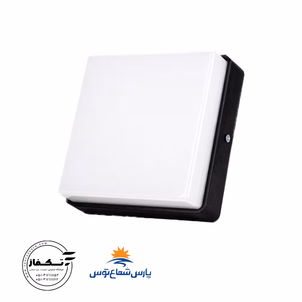 پنل روکار آوش 12 وات بدنه مشکی مربع پارس شعاع توس