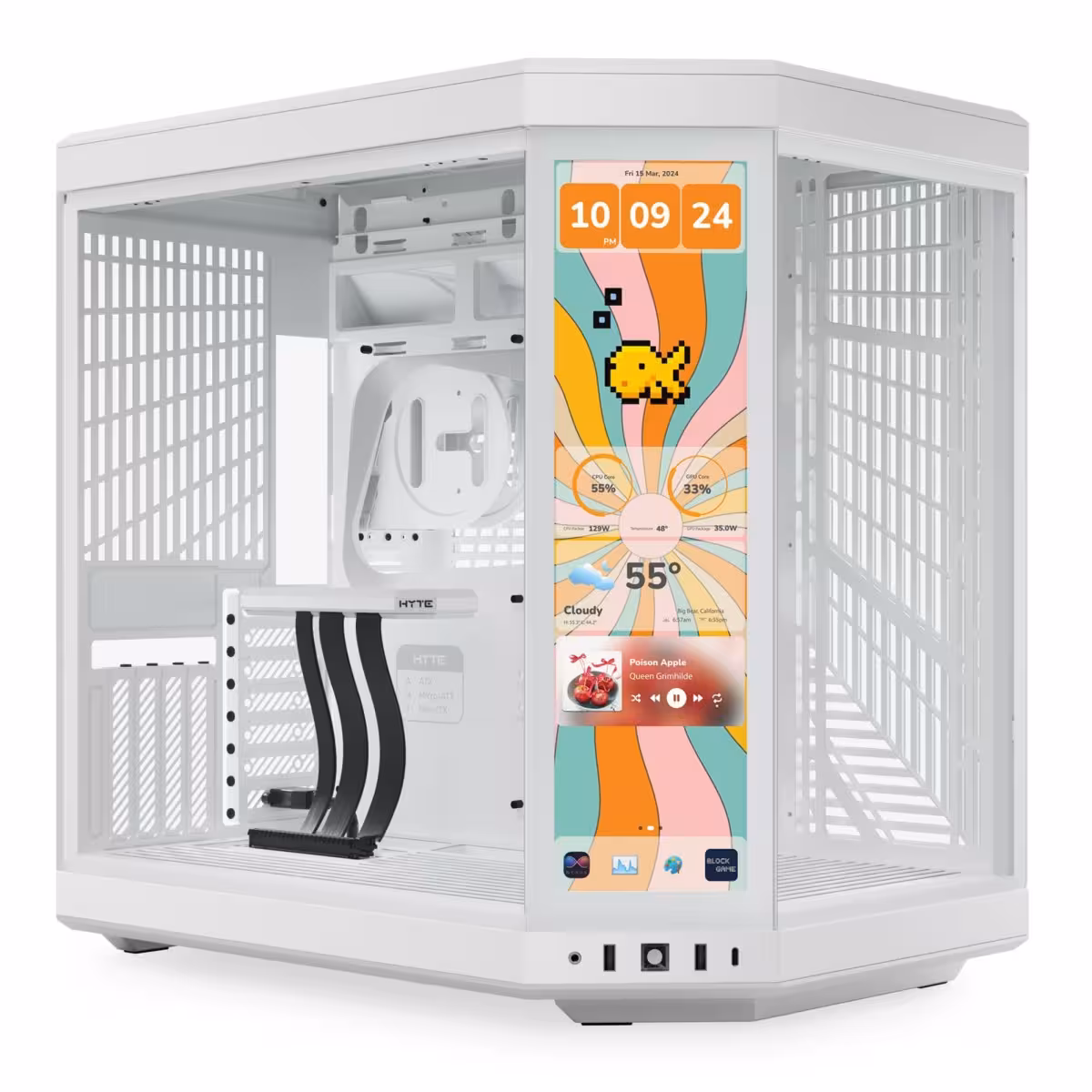 کیس هایت HYTE Y70   TOUCH DISPLAY SNOW WHITE