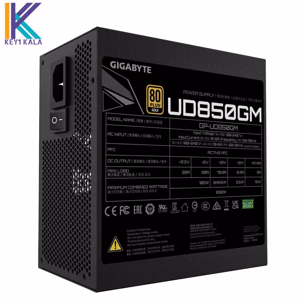 منبع تغذیه کامپیوتر GIGABYTE UD850GM 850W 80  GOLD