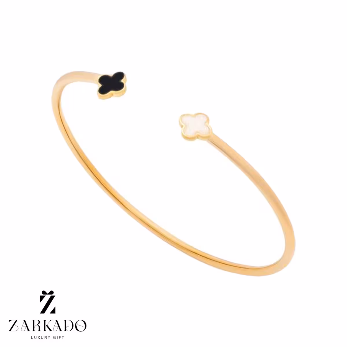 دستبند طلا بنگل ونکلیف میناکاری کد B20749