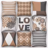 کاور کوسن کد 27 (ست قهوه ای)