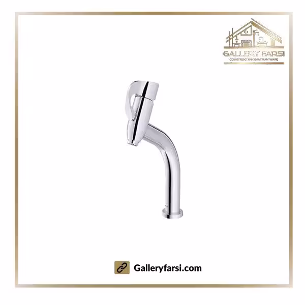 شیر روشویی شودر پایه بلند مدل دانته کروم