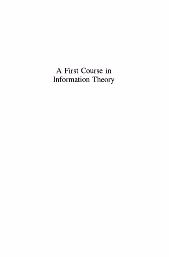 خرید و دانلود نسخه کامل کتاب A First Course in Information Theory