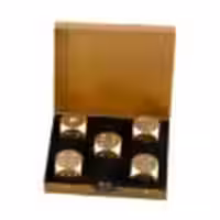 یخ فلزی 5 تایی طرح تاس Aluminum Dice Set طلایی