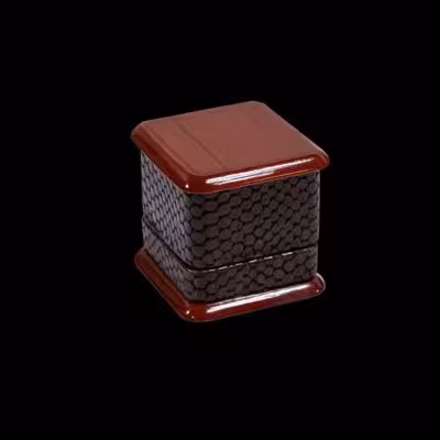 جعبه انگشتری شیک چرم پلی استر