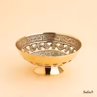 کاسه برنجی طلایی مشبک مدل ساغر