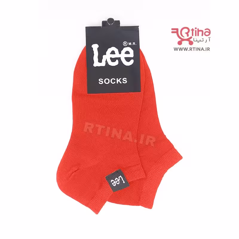 جوراب کوتاه مچی قرمز طرح Lee