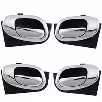 خرید دستگیره و مغزی داخلی درب پژو 206 کروم براق چهار عددی | اتوموبی