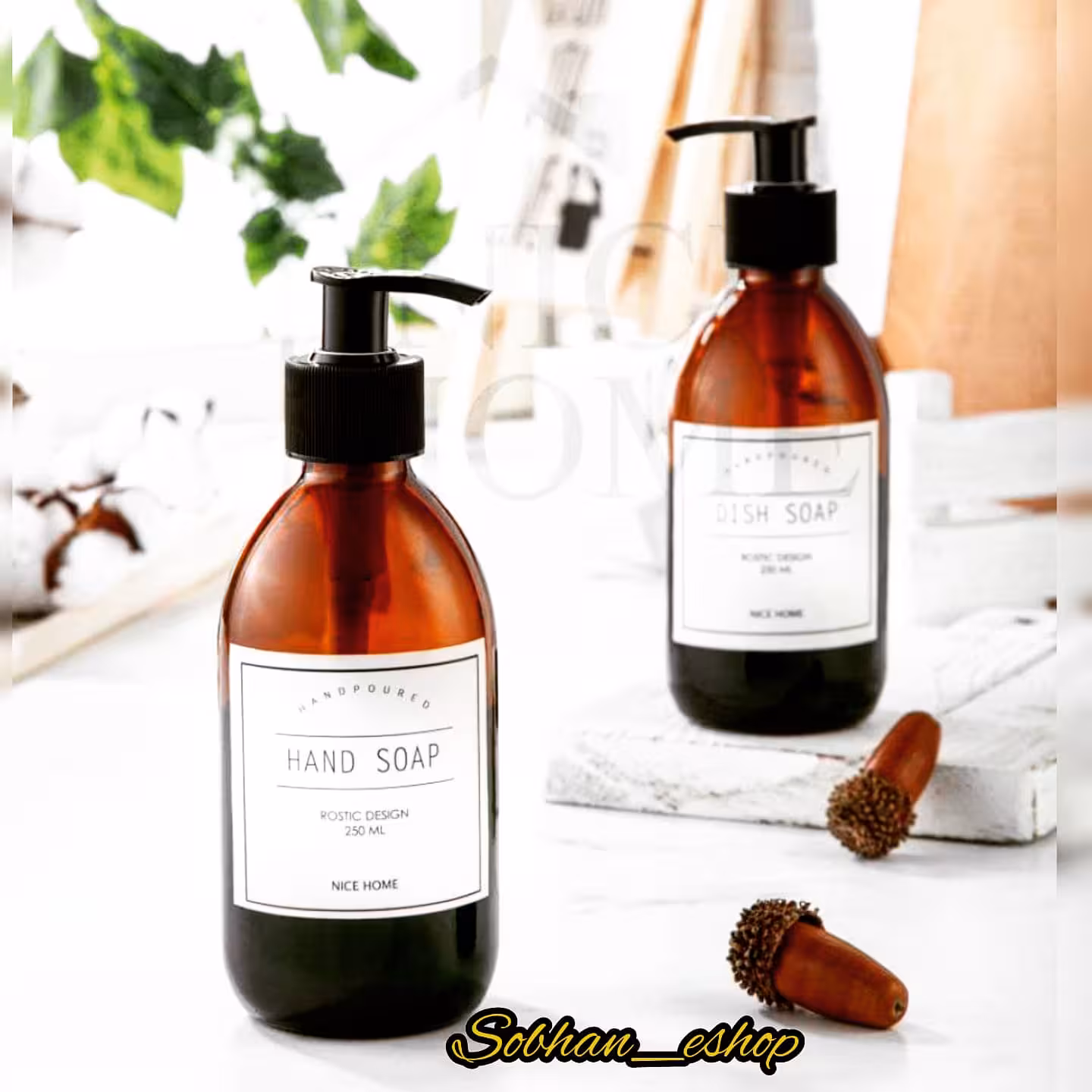 جا مایع شیشه ای روستیک با لیبل ضد آب