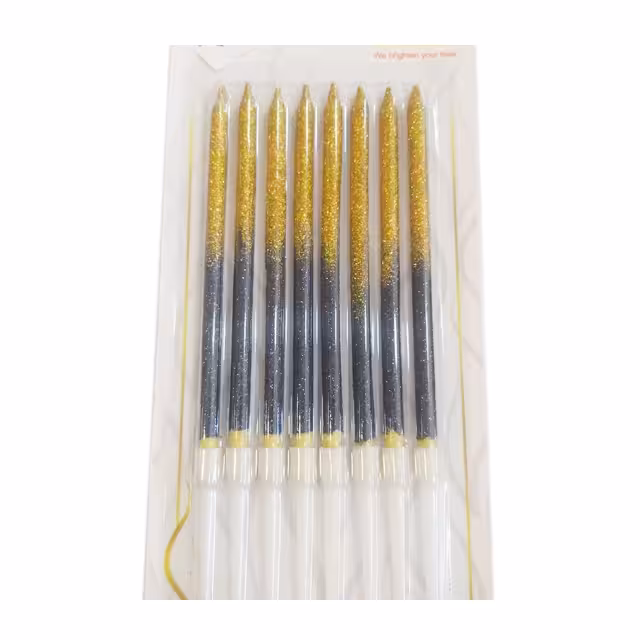 شمع تولد اکلیلی مدل دو رنگ بسته 8 عددی