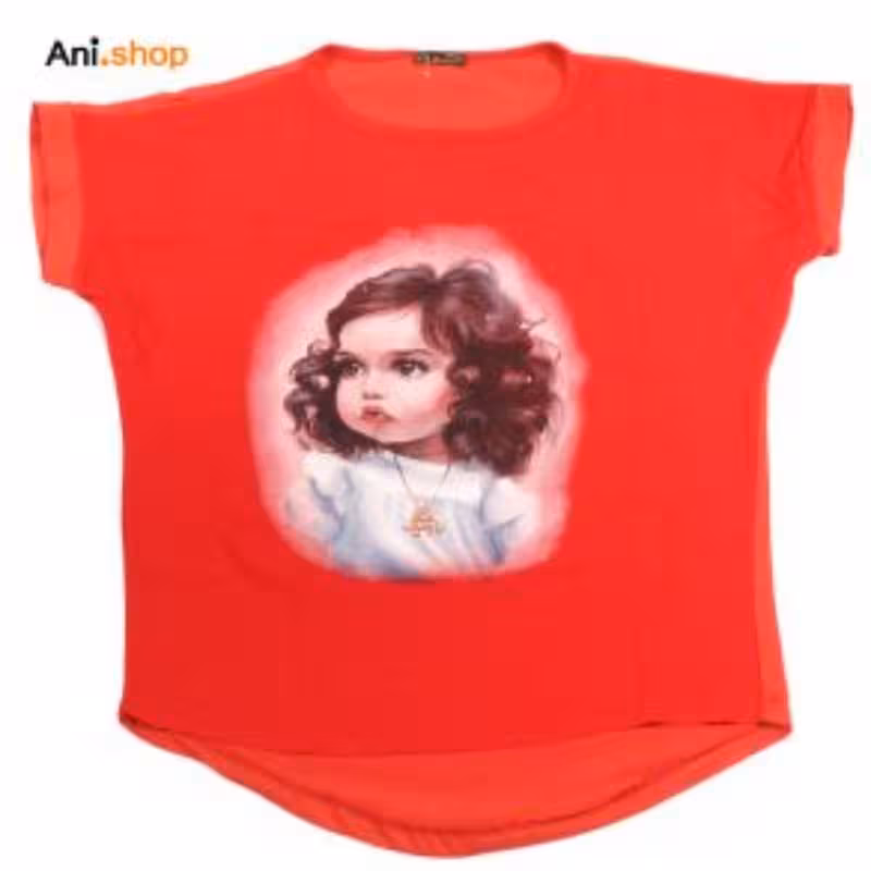 تیشرت دخترانه طرح دختربچه کد dz49