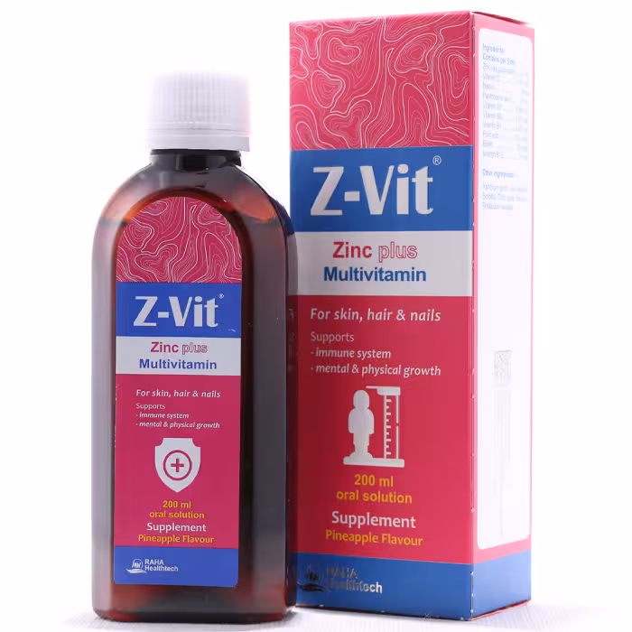 شربت زینک پلاس مولتی ویتامین زی ویت رها 200 میلی لیتر