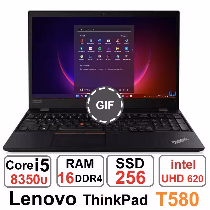 لپ تاپ لنوو Lenovo ThinkPad T580 Core i5 8350u رم16