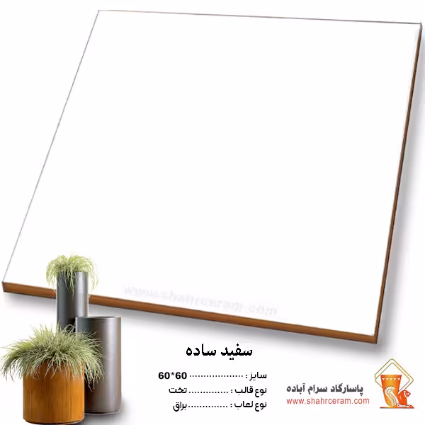 سرامیک سفید 60*60 پاسارگادآباده