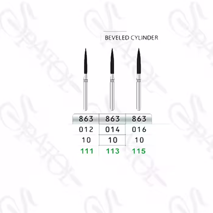 فرز الماسی توربین تراش 10 میل FLAME CYLINDER 863 تیزکاوان TEESKAVAN