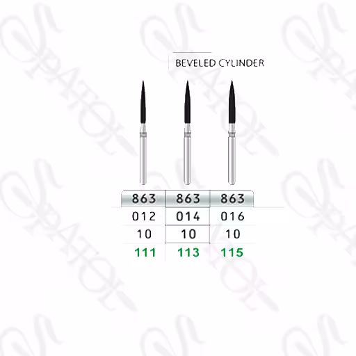 فرز الماسی توربین تراش 10 میل FLAME CYLINDER 863 تیزکاوان TEESKAVAN