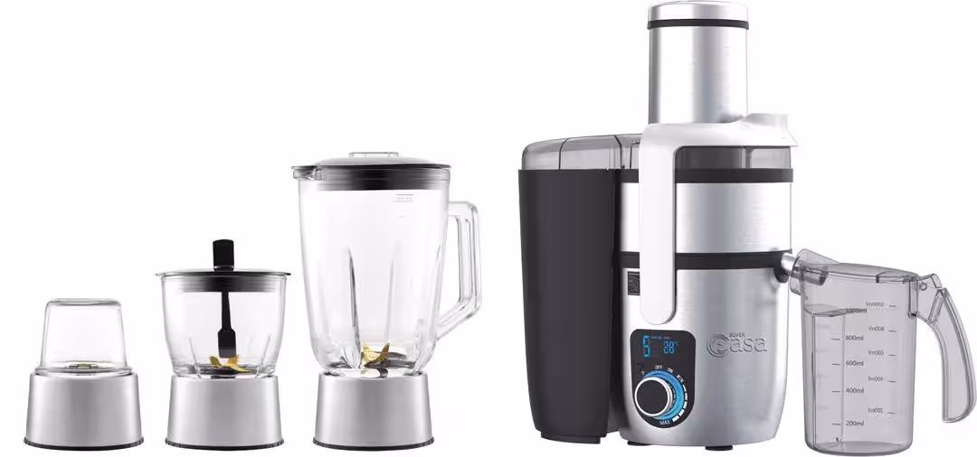 آبمیوه گیری 4 کاره سوپرکاسا مدل 502 | چهار کاره ضد چکه، 1200 وات