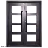 در ورودی ساختمان فلزی دو لنگه مدرن کد 1128