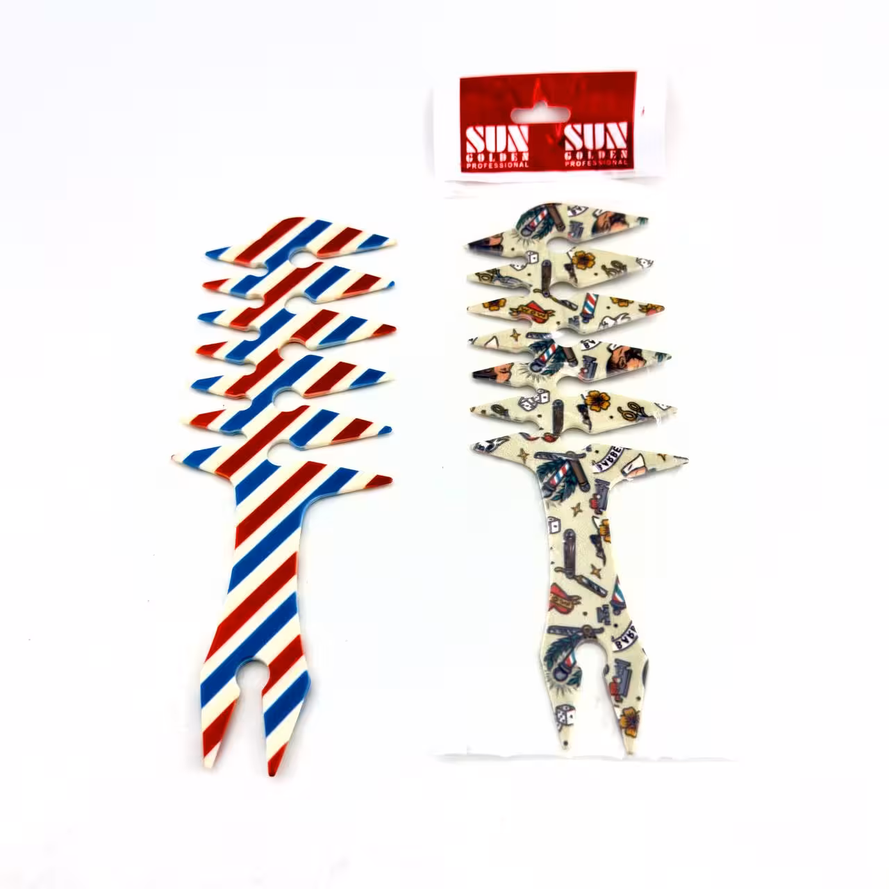 شانه استایل دو طرفه طرح دار سان گلدن