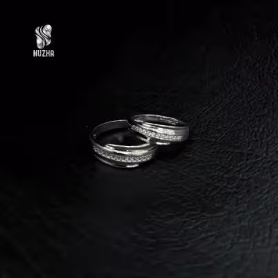 حلقه ست نقره زنانه ومردانه کدhs1026