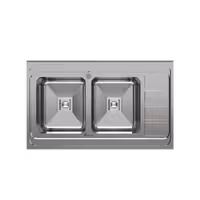 سینک ظرفشویی دو لگن روکار کد BS-939 لگن چپ بیمکث