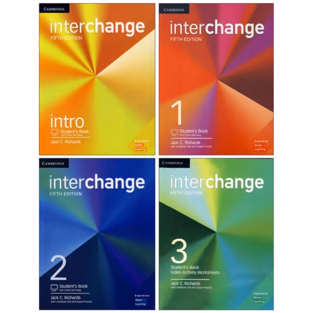کتاب Interchange  اثر Jack C Richard انتشارات کمبریج 4جلدی رحلی