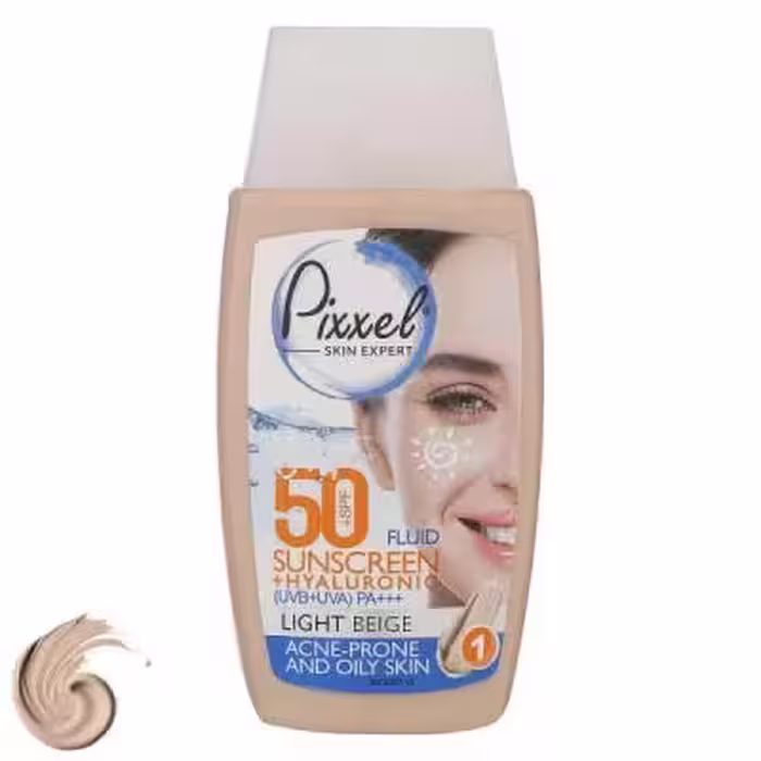 کرم ضد آفتاب رنگی پیکسل 50 SPFمدل LIGHT BEIGE مناسب برای پوست‌های چرب، حجم 50 میلی‌لیتر