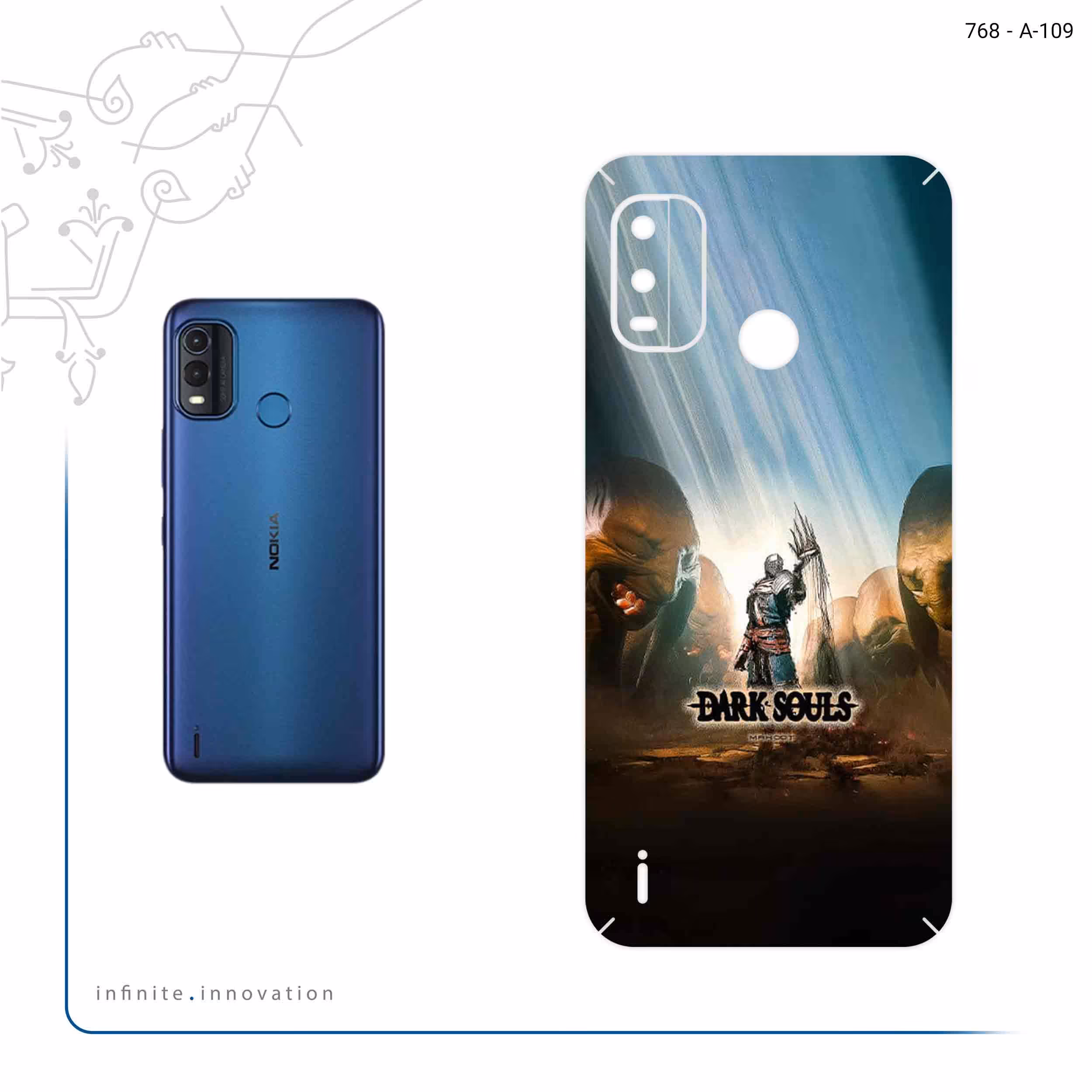 برچسب پوششی ماهوت مدل Dark Souls Game Series مناسب برای گوشی موبایل نوکیا G11 Plus