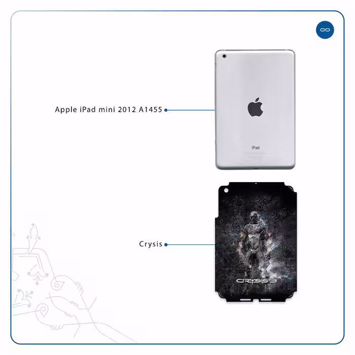 برچسب پوششی ماهوت مدل Crysis مناسب برای تبلت اپل iPad mini 2012 A1455