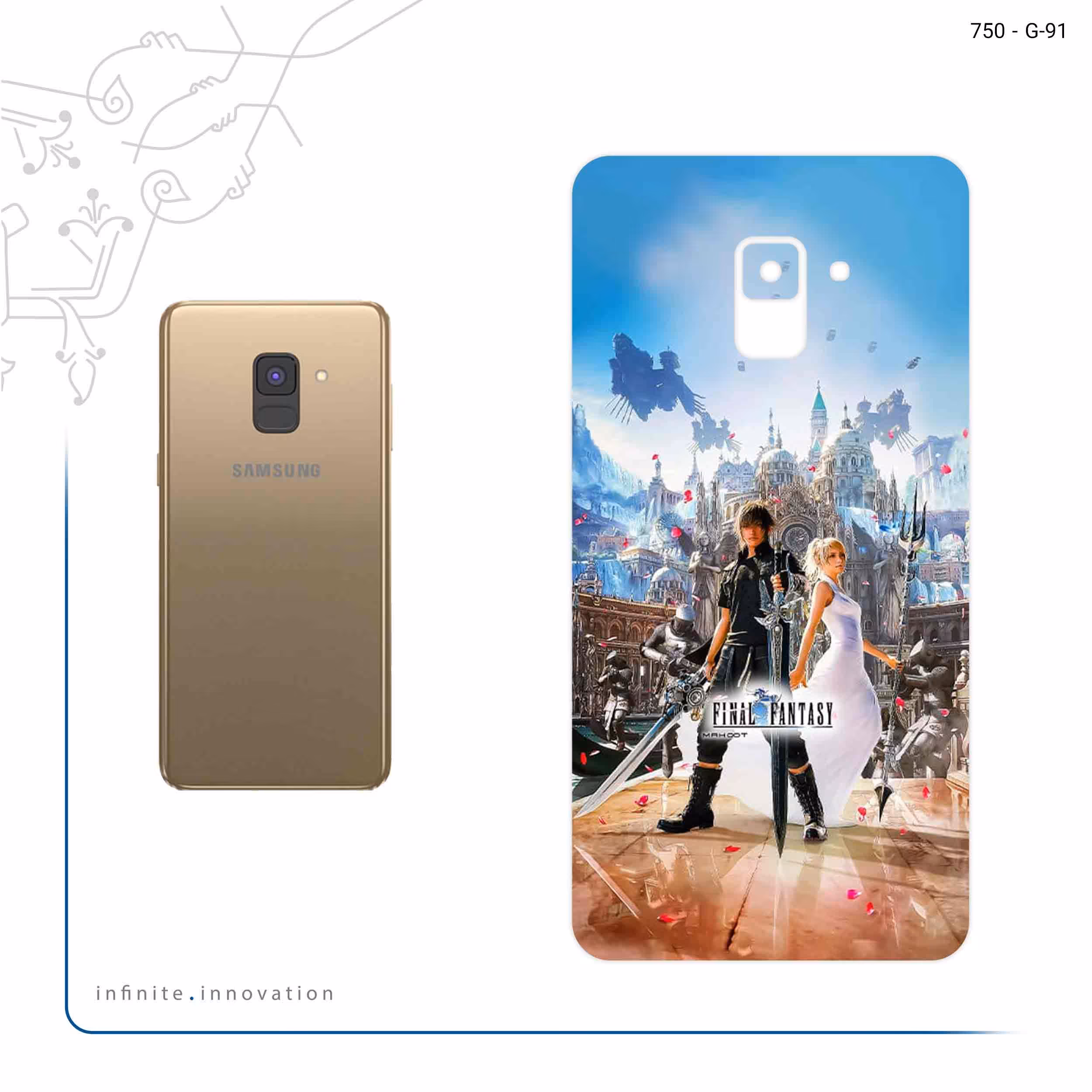 برچسب پوششی ماهوت مدل Final Fantesy Game Series مناسب برای گوشی موبایل سامسونگ Galaxy A8 Plus 2018