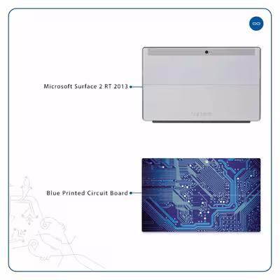 برچسب پوششی ماهوت مدل Blue Printed Circuit Board مناسب برای تبلت مایکروسافت Surface 2 RT 2013