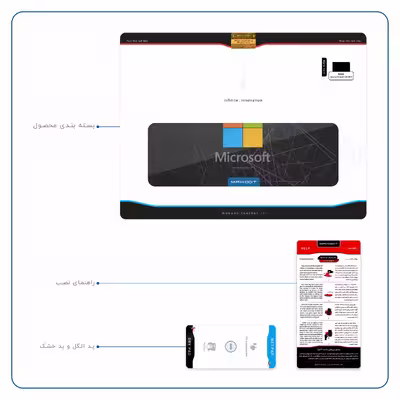 برچسب پوششی ماهوت مدل Microsoft-Logo مناسب برای تبلت سونی Xperia Z2 Tablet LTE 2014