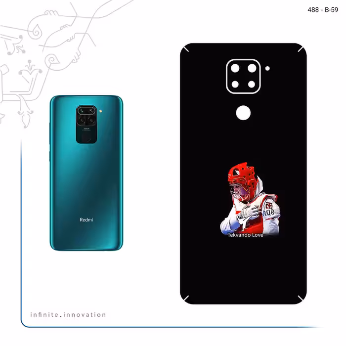 برچسب پوششی ماهوت مدل Tekvando مناسب برای گوشی موبایل شیائومی Redmi Note 9