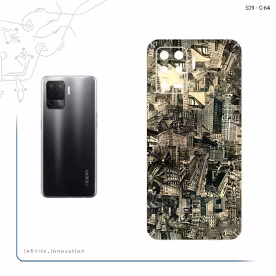 برچسب پوششی ماهوت مدل Collage of Skyscraper مناسب برای گوشی موبایل اپو A94 4G