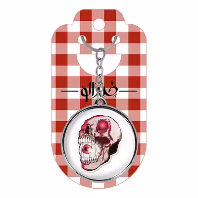 جاکلیدی خندالو طرح اسکلت مدل دوطرفه کد 12111212