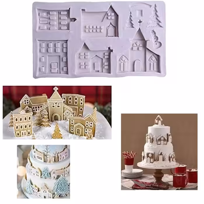 قالب فوندانت به گز مدل خانه و آپارتمان