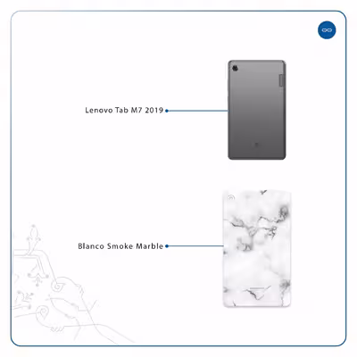 برچسب پوششی ماهوت مدل Blanco-Smoke-Marble مناسب برای تبلت لنوو Tab M7 2019