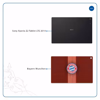 برچسب پوششی ماهوت مدل Bayern-Munchen مناسب برای تبلت سونی Xperia Z2 Tablet LTE 2014