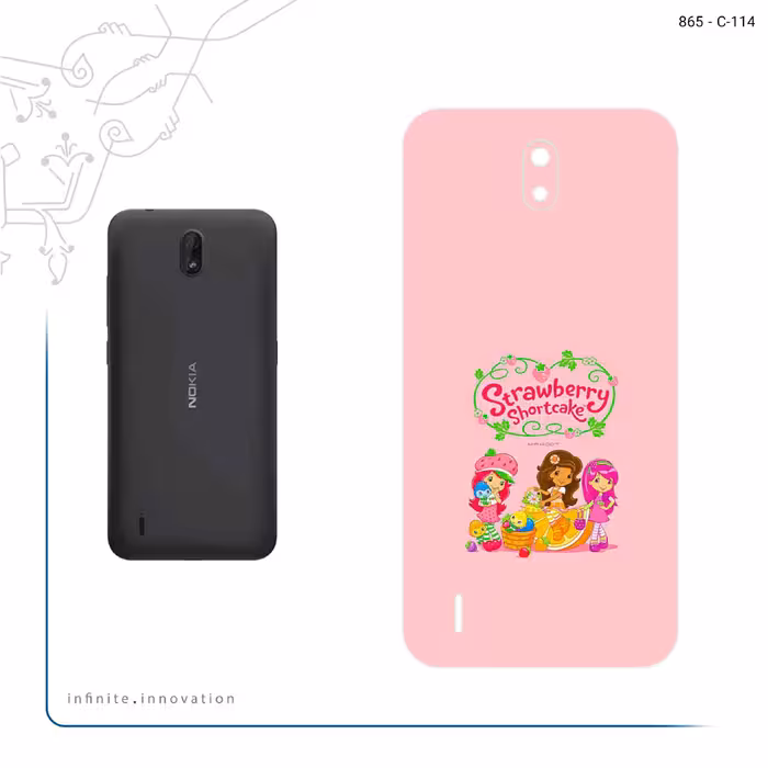 برچسب پوششی ماهوت مدل Strawberry Shortcake مناسب برای گوشی موبایل نوکیا C1