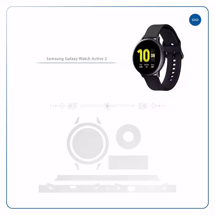 برچسب ماهوت طرح Matte-White مناسب برای ساعت هوشمند سامسونگ Galaxy Watch Active 2 44mm