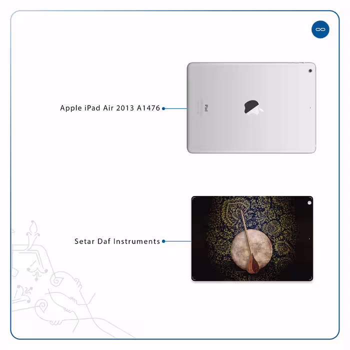 برچسب پوششی ماهوت مدل Setar-Daf-Instruments مناسب برای تبلت اپل iPad Air 2013 A1476