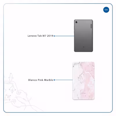 برچسب پوششی ماهوت مدل Blanco-Pink-Marble مناسب برای تبلت لنوو Tab M7 2019
