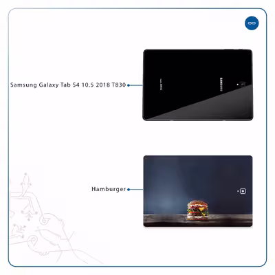 برچسب پوششی ماهوت مدل Hamburger مناسب برای تبلت سامسونگ Galaxy Tab S4 10.5 2018 T830