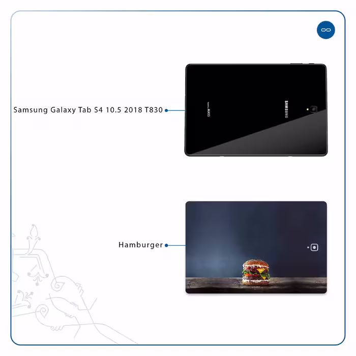 برچسب پوششی ماهوت مدل Hamburger مناسب برای تبلت سامسونگ Galaxy Tab S4 10.5 2018 T830
