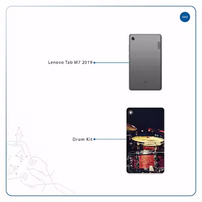 برچسب پوششی ماهوت مدل Drum Kit مناسب برای تبلت لنوو Tab M7 2019