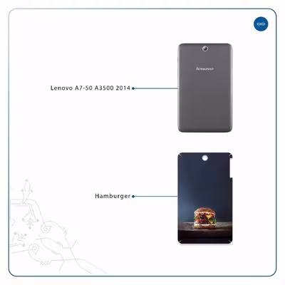 برچسب پوششی ماهوت مدل Hamburger مناسب برای تبلت لنوو A7-50 A3500 2014