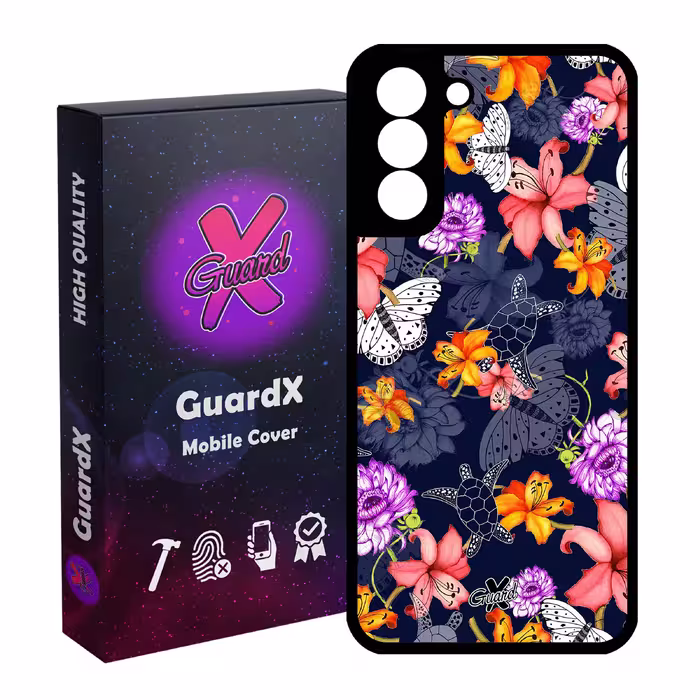 کاور گارد ایکس طرح گل مدل Glass10207 مناسب برای گوشی موبایل سامسونگ Galaxy S21 FE