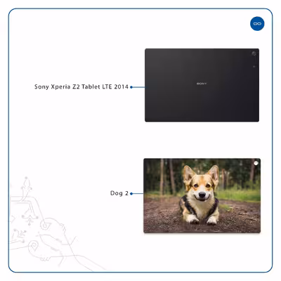 برچسب پوششی ماهوت مدل Dog-2 مناسب برای تبلت سونی Xperia Z2 Tablet LTE 2014
