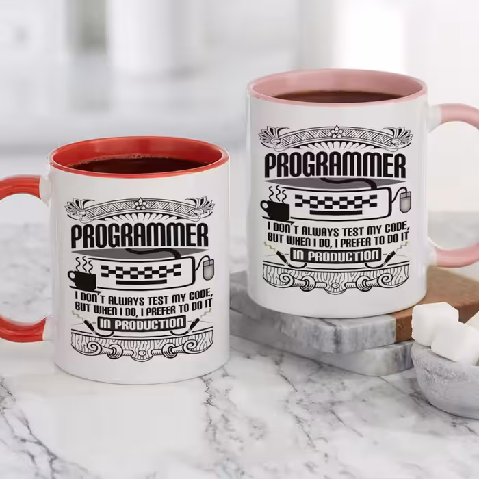 ماگ طرح دانشجو برنامه نویسی