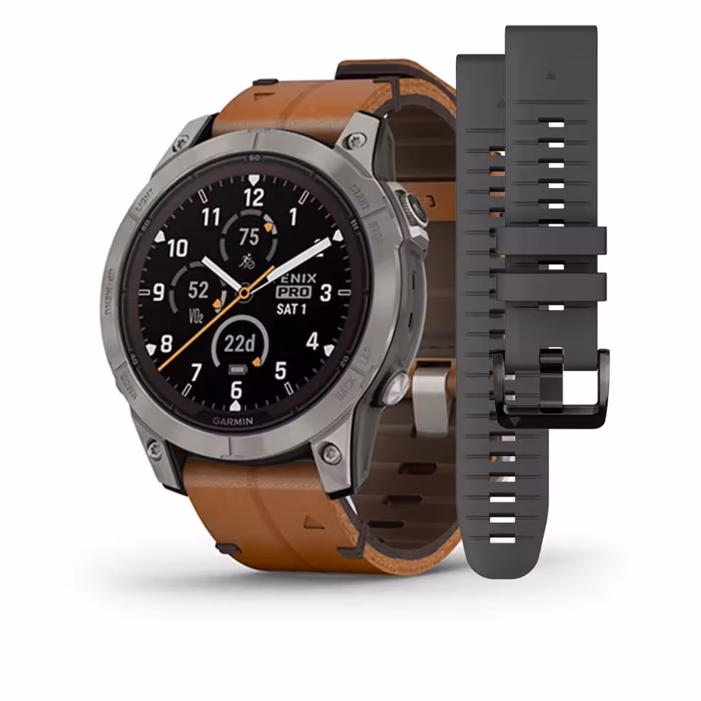 قیمت و خرید ساعت تیتانیوم با بند چرم گارمین مدل fēnix ® 7 Pro – Sapphire Solar Edition اورجینال